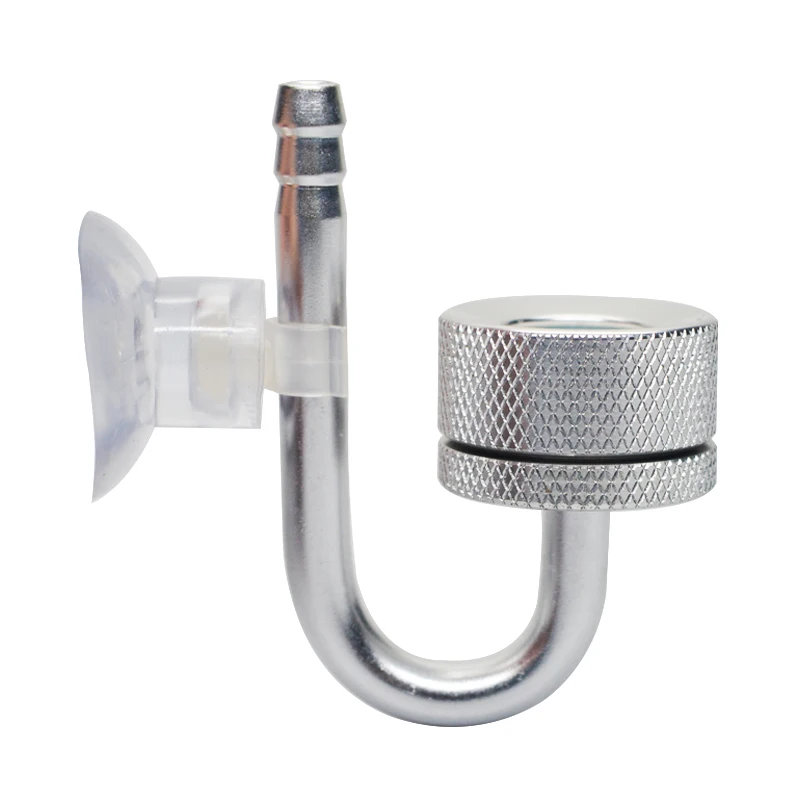 Difusor de CO2 para acuario, atomizador de tanque de peces, Reactor regulador con solenoide, sistema de CO2 para planta con ventosa plateada