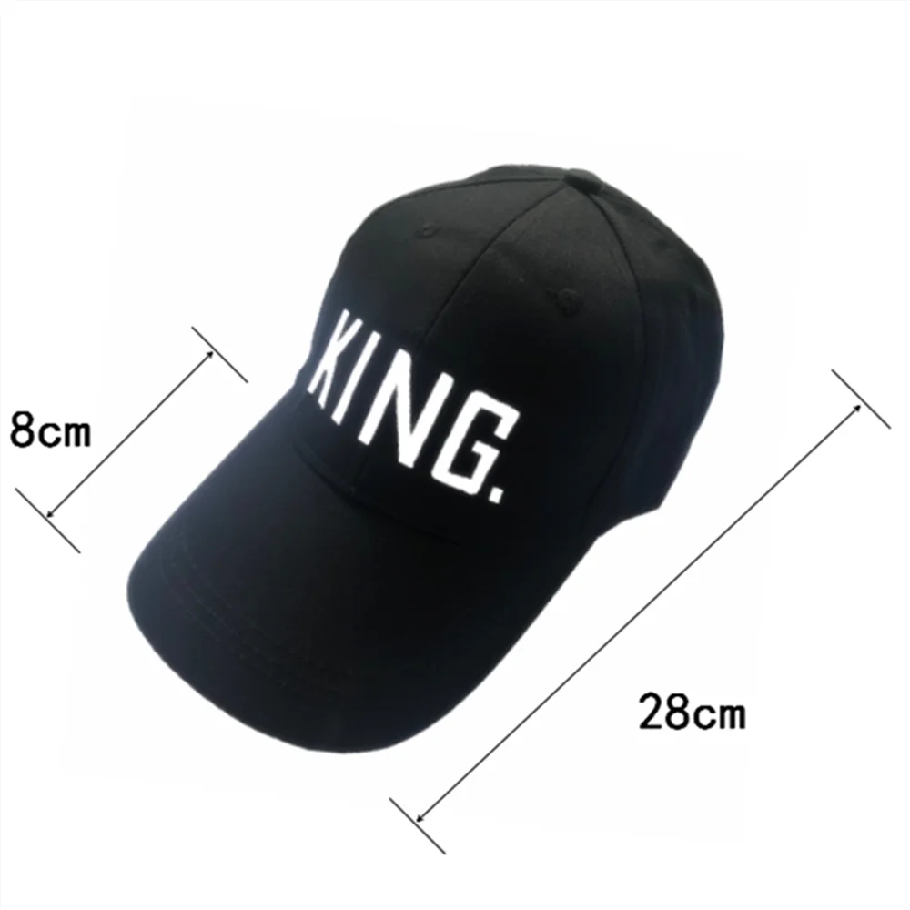 Baseball Caps King Queen bestickt reine Baumwolle Paar Hüte Frühling Sommer – Detail 3
