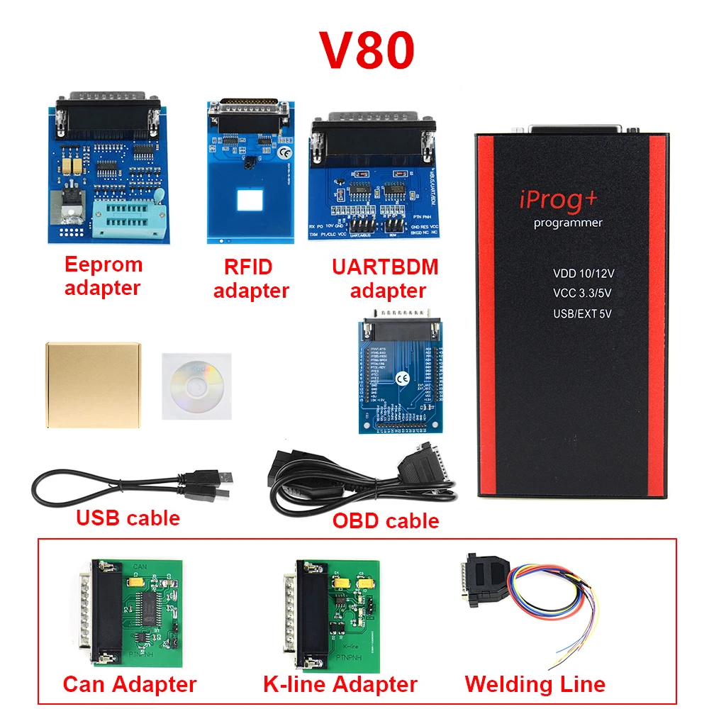 IPROG green adapter Newet Iprog+ iprog V80 программист поддержка IMMO+ коррекция пробега+ сброс подушки безопасности Iprog Pro до Замена Carprog/Digiprog - Цвет: IPROG green adapter
