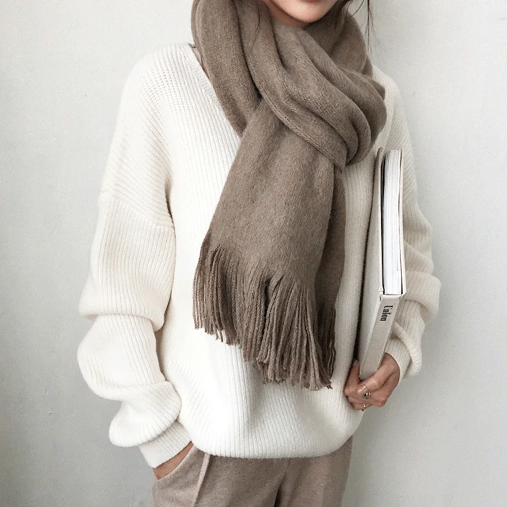 Модная повседневная женская одежда, Женский однотонный вязаный свитер с v-образным вырезом и длинными рукавами, женские мягкие пуловеры, вязаные топы, свитер