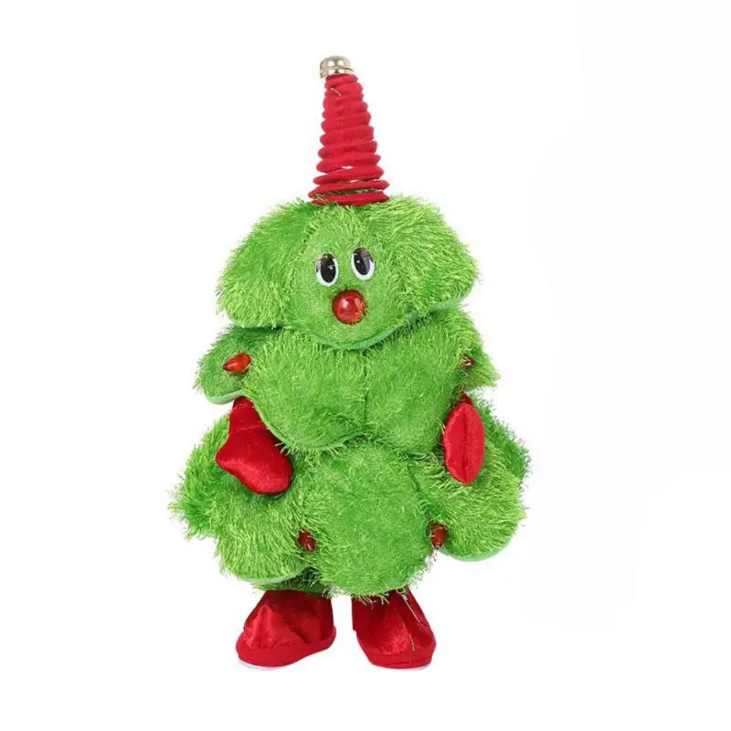 Musical Plush Animal Christmas LED Singing Dancing Tree Toy Light Up Figure Tree Electric Toy Kids Toys New Year Gifts