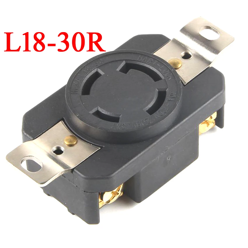 America NEMA 20A 30A Industry Twist Lock Power Socket L14-30R 6-30R 18-30R 19-30R 21-30R L5-30R 20R US Wiring Connector Outlet