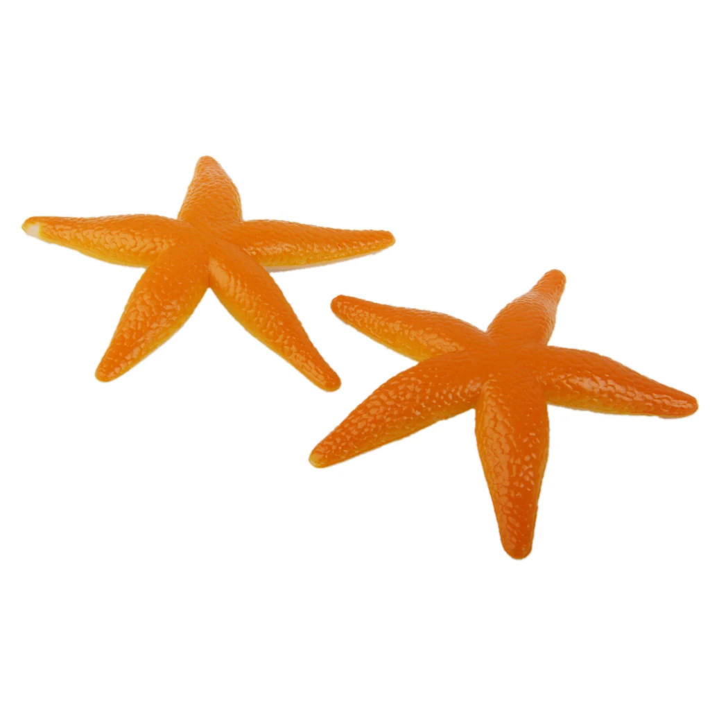 Lot 8 Plastic Starfish Tropical Luau Fish Tank Aquarium Ornament Party Favor
