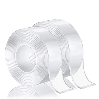 

Double Sided Nano Magic Tape Washable Reusable Transparent Adhesive Tape Waterproof Sticky Gel Grip Tape Home Improvement