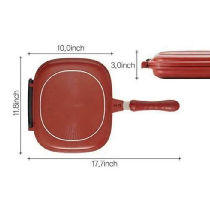 Двухсторонняя сковорода антипригарный противень Портативный для дома Кухня Пособия по кулинарии MJJ88