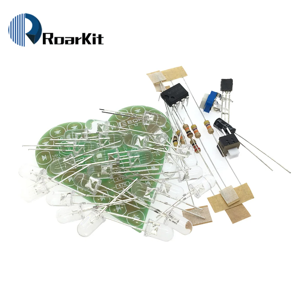 DIY Heart Shape Breathing Lamp Kit Shape Electronic Kit DC 4V-6V HOT A3GE