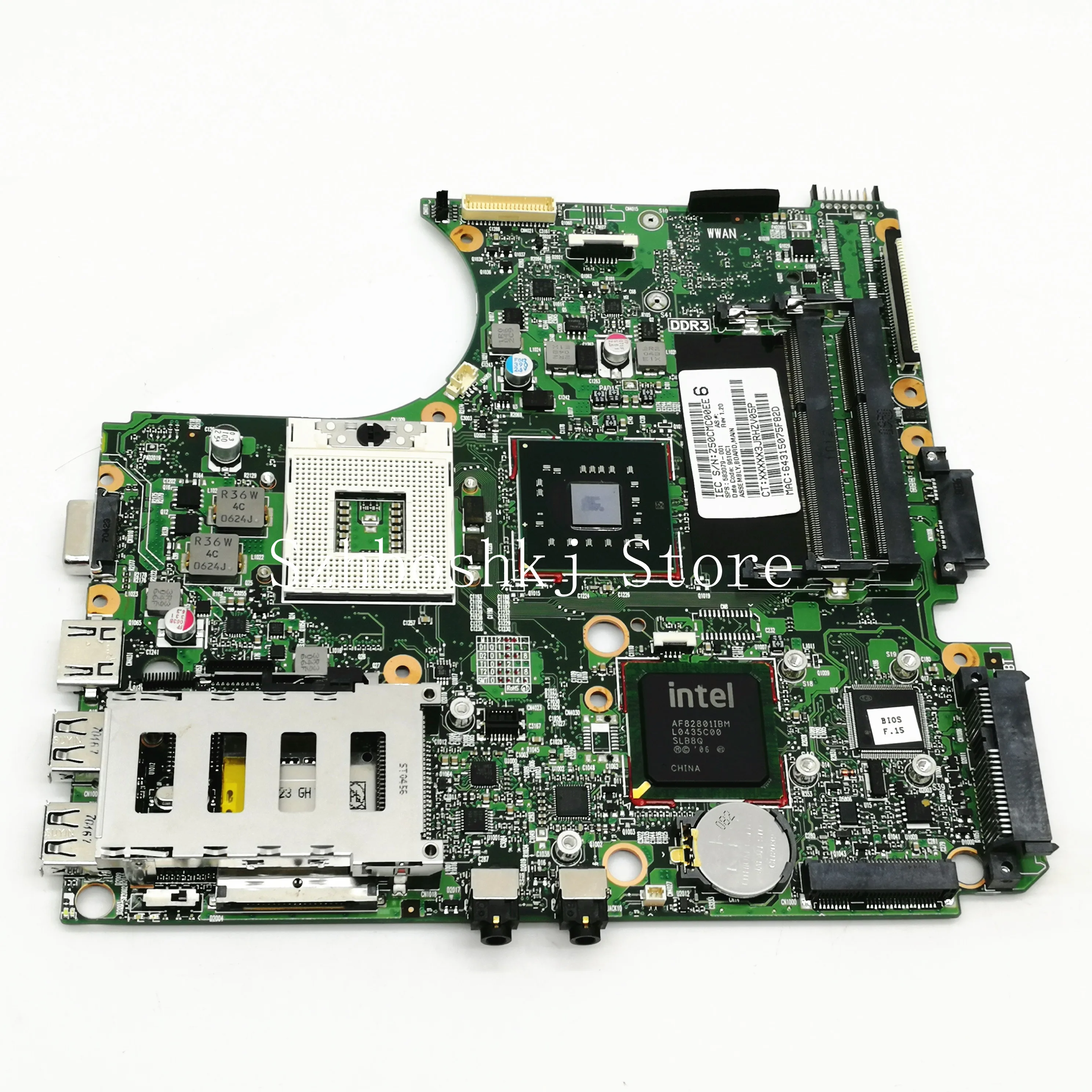 

583079-001 Free Shipping for HP 4410S 4510S laptop motherboard Intel GM45 chipset DDR3 100% Tested work