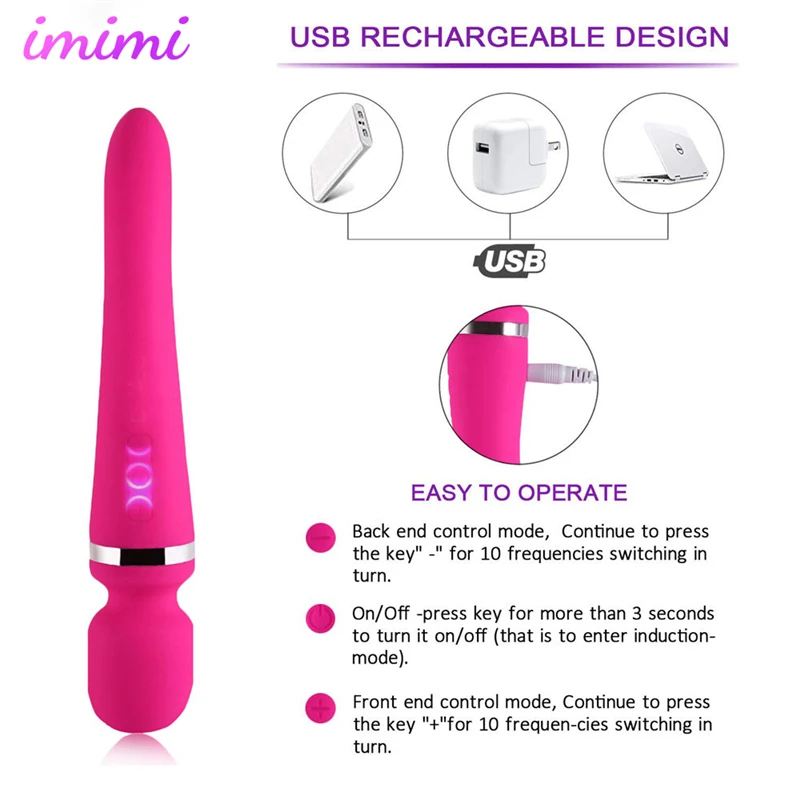 USB Rechargeable Dual Vibrating Rotating Dildo Strapon Women Clitoris Stimulate Gloss Massage Vagina Masturbation Sex Toys