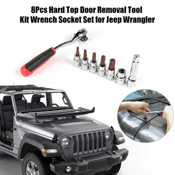 

Hot 8Pcs Hard Top Door Removal Tool Kit Wrench Socket Set Fit for Jeep Wrangler Car Repair Tool