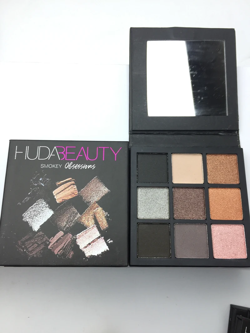HUDAS beauty Makeup набор nuda beauty блеск для век Палитра неоновый оранжевый навязчивый с Hudas матовый Smokey контур и стробоскоп - Цвет: SMOKEY