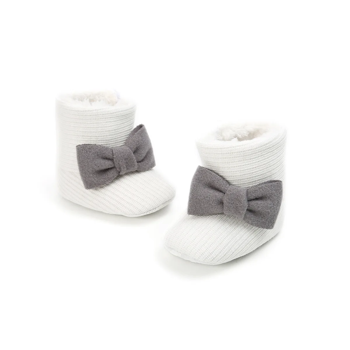 Light Grey Зимние стильные толстые детские хлопковые ботинки; зимние ботинки; детская обувь; обувь для малышей с мягкой подошвой; обувь для малышей 0-1 лет - Цвет: Light Grey