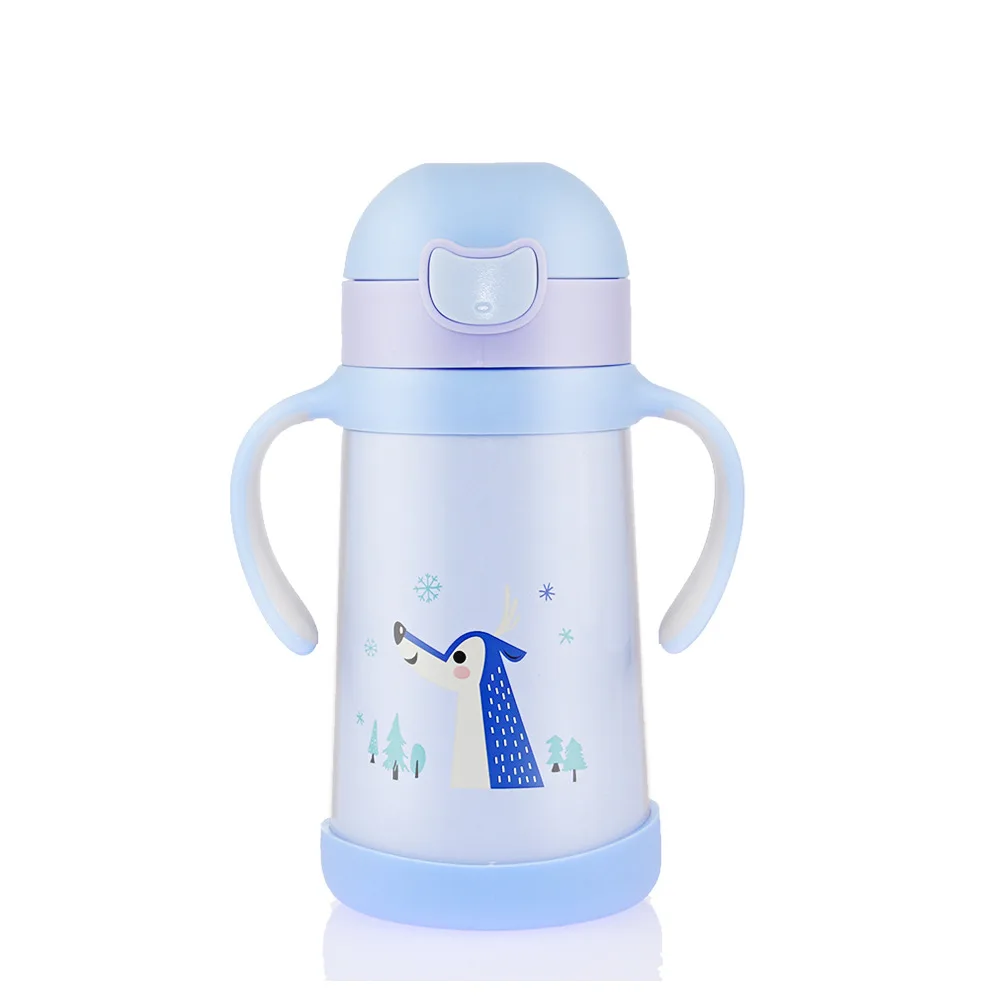 

320ml Baby Bottle Thermos Stainless Steel Feeding Bottle With Nursing Nipple Insulation Wide Mouth Bottle New