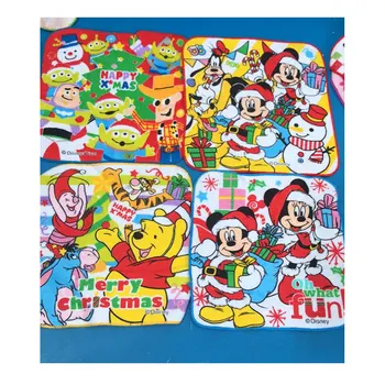 

Disney cartoon children towel small square cotton kindergarten boys and girls small towel saliva towel absorbent birthday gift