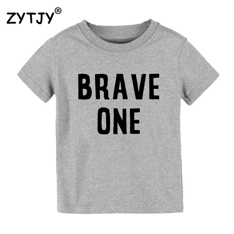 Детская футболка с принтом Brave One для мальчиков и девочек детская одежда малышей