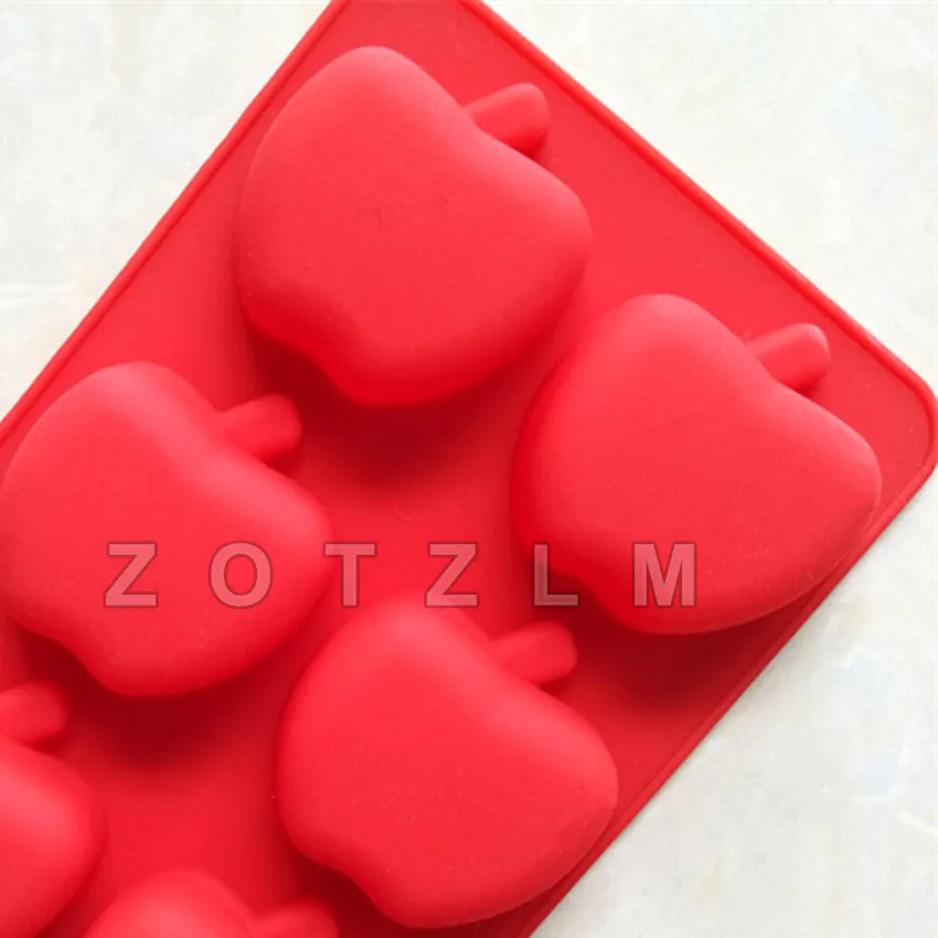 Cute Apple Shape Silicone Cake Mold Fondant Chocolate Cookie Mold Candy Confectionery Jelly Pudding Tools GJD178