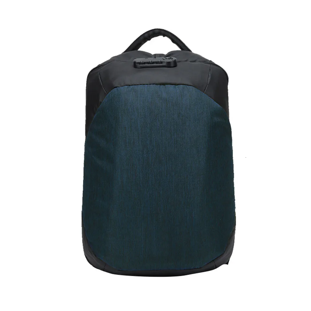 External USB Charging Backpack Men 15Inch Laptop Backpack Multifunction Nylon Waterproof Fashion Travel Schoolbag male Backpacks - Цвет: Blue