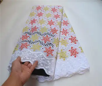 

100% Cotton Swiss Voile Lace In Switzerland African Dry Lace Fabric 2020 High Quality Nigerian Siwss Voile Lace Fabric PSA897-1