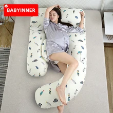 BABYINNER – oreiller de maternité en forme de G, coussin de taille multifonctionnel pour femmes enceintes, traverses latérales amovibles pour tout le corps