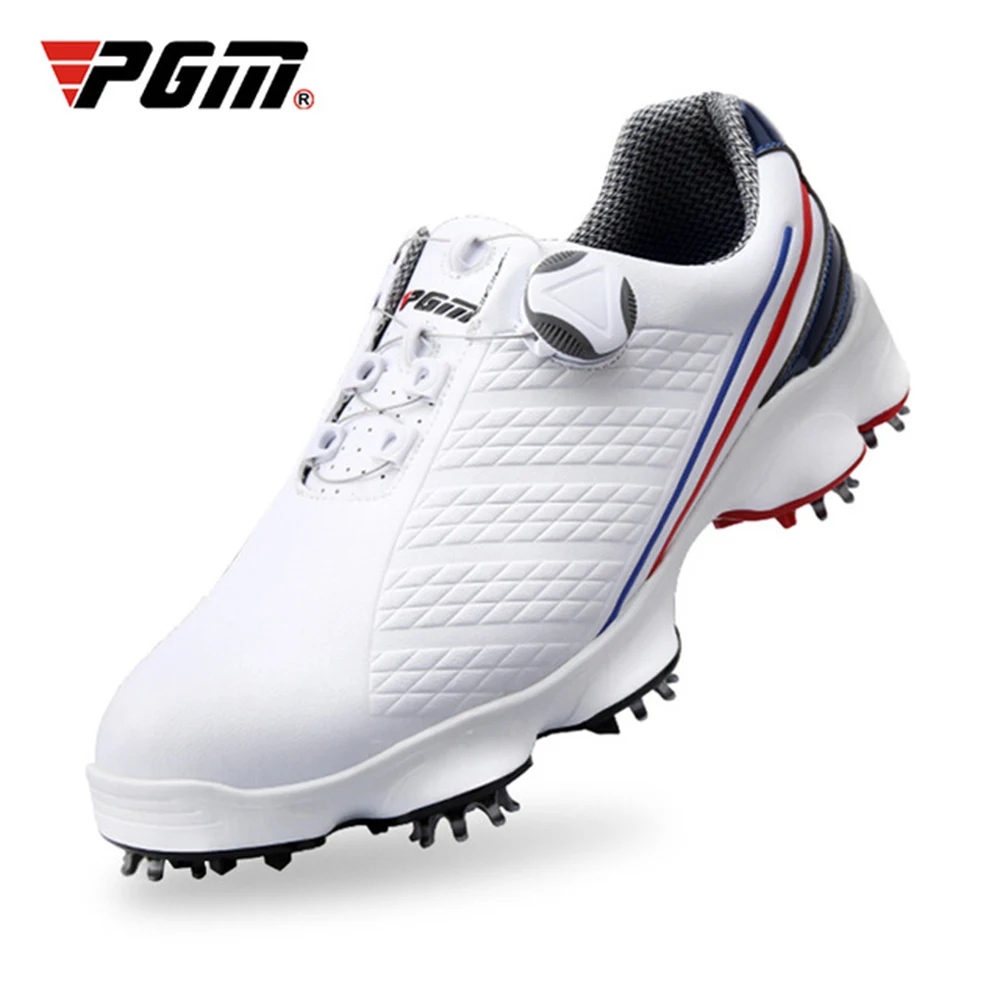 PGM 2019 New Waterproof Non slip Golf Shoes Men Leather Ultra light