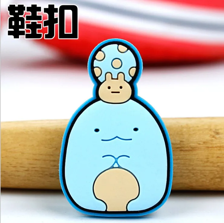 7 Япония Sumikkogurashi обувь цветок крест ПВХ пляжная обувь аксессуары отверстие обувь Пряжка JIbiz подарок для детей - Цвет: 7