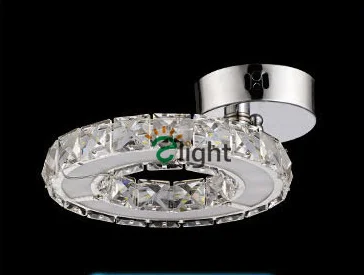 Современный минимализм Lustre De Cristal Led Люстра для фойе Роскошные покрытые зеркалом стальные кольца Круглая Люстра - Цвет абажура: clear 1 light
