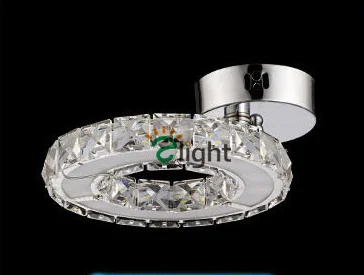 clear 1 light Современный минимализм Lustre De Cristal Led Люстра для фойе Роскошные покрытые зеркалом стальные кольца Круглая Люстра - Цвет абажура: clear 1 light