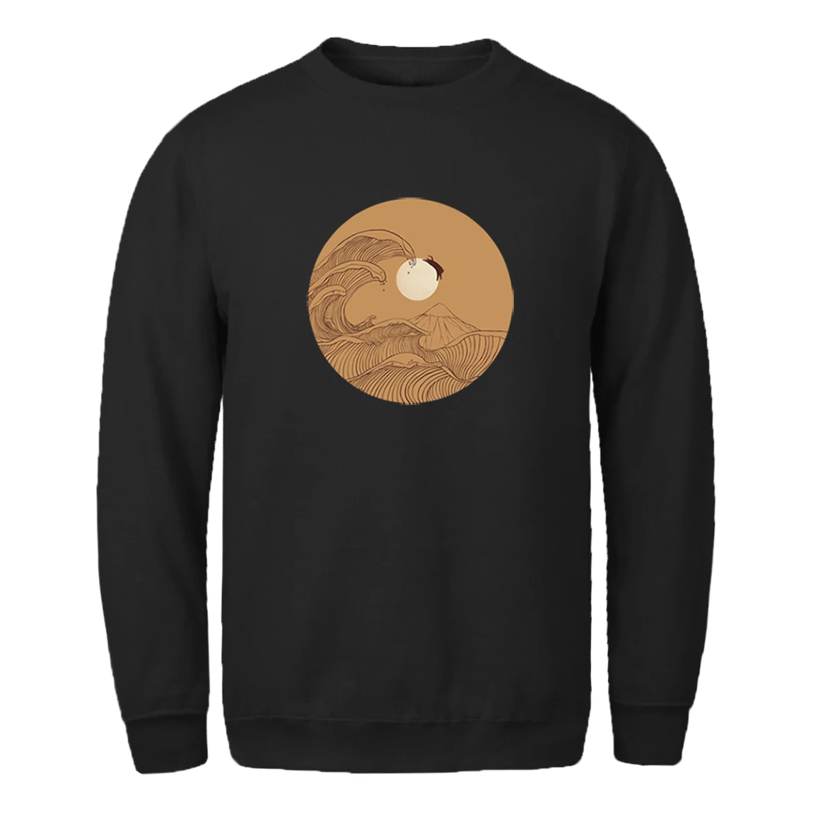 

Sweatshirt For Mens Moon Print Harajuku Hoodie Vintage Standard Hipster Man's Clothing 2020 New Long Sleeve Supoleron Hombre