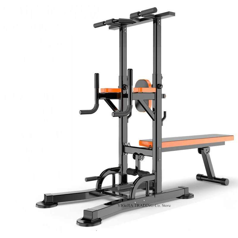 All in One Workout Dip Station with Fitness Board, 8 Grade Adjust