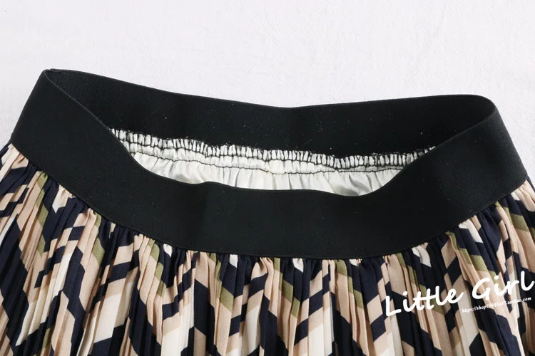 Женские юбки, женская элегантная повседневная модная плиссированная юбка с высокой талией и геометрическим узором в горошек с леопардовым принтом