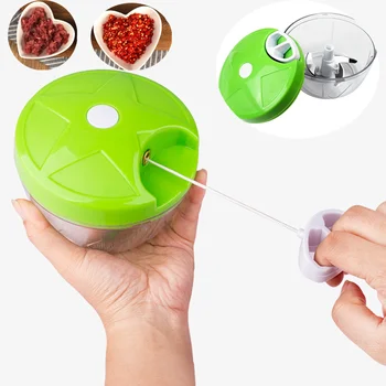 

Powerful Meat Grinder Hand-power Food Chopper Mincer Mixer Blender To Chop Nuts Shredders Kitchen Fruit Vegetable Tools 500ML