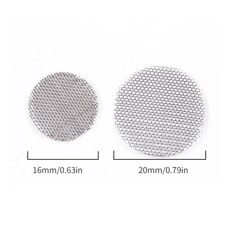 500pcs/pack Stainless Steel Thickened Multifunctional Tobacco Pipe Smoking Metal Filters Net Smoke Pipe accessories 6