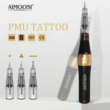 hot Ultra-silence Aimoosi M7 digital intelligent Semi Permanent makeup for Eyebrow tattoo machine kit with Gun Cartridge Needle