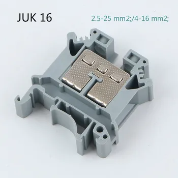 

10pcs Phonex Type UK16N Din Mount Universal Wiring Conductor Connector 12-4 AWG Thin Modular Screw Terminal Blocks UK-16 N