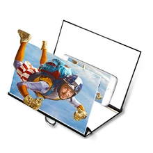 Мобильный телефон 3D экран видео лупа 8 дюймов кронштейн складной увеличенный Настольный смартфон фильм HD усилительный проектор стенд