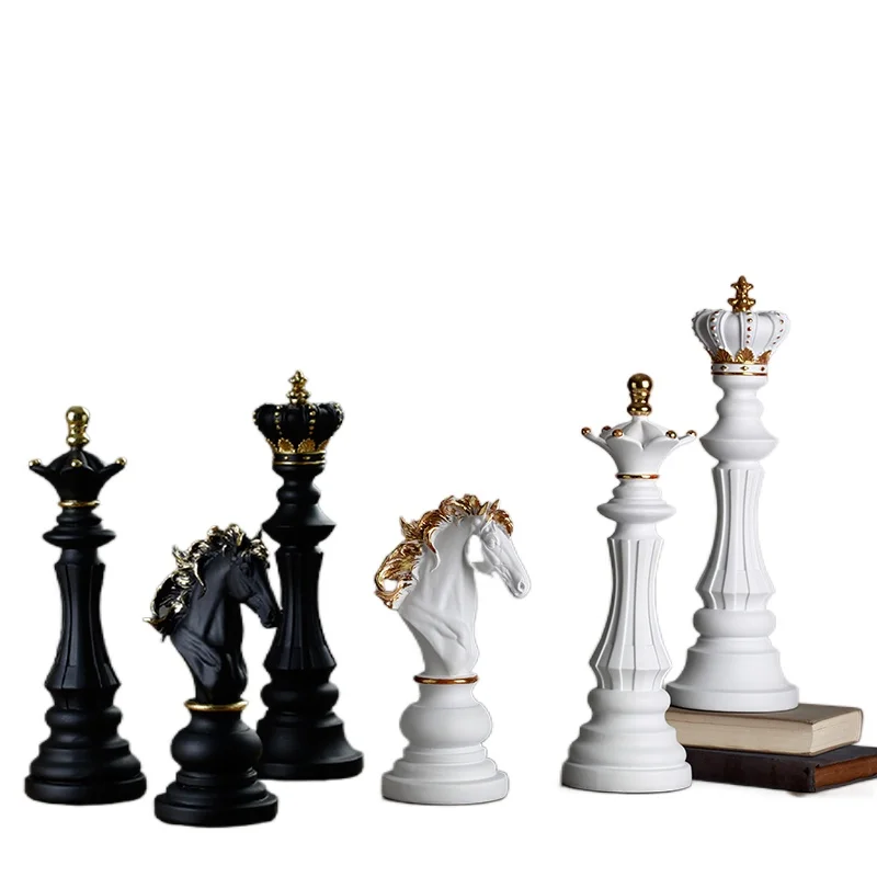 1Pcs Resin Chess Pieces Home Decor Accessories International Chess Figurines 
