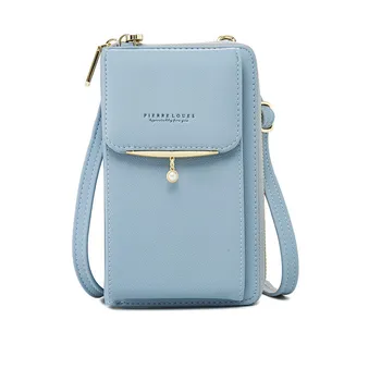 

Fashion women's wallet high capacity money clip mini women's bag solid shoulder bag PU soft crossbody bag zipper bags for women