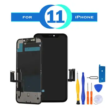 

For iPhone 11 LCD Display Screen Touch Digitizer Assembly LCD Completed Screen Replacement True Tone Free Tools 3D Touch Face ID