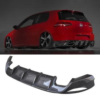 

O Style Car Styling Real Carbon Fiber Rear Lip Bumper Spoiler Diffuser For Volkswagen MK7 GTI