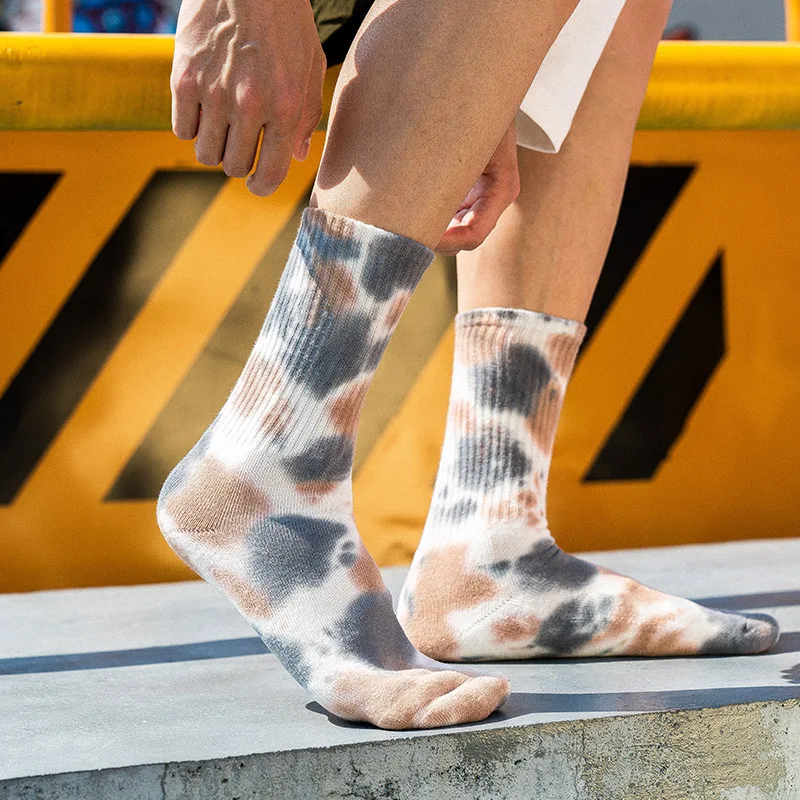 

Men's Socks Tie Dye Colorful Lovers Crew Man Sock Casual Cotton Sox Warm Adult Autumn Winter Fashion Trendy Skateboard Skarpetki