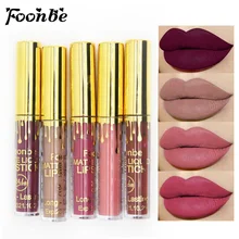 ริมฝีปากเครื่องสำอางค์ Matte Liquid Lipstick แต่งหน้าขนาดเล็กกำมะหยี่กันน้ำ Lip GLOSS Make up Silky Lipgloss Smooth Lip Stick ปากกา(China)