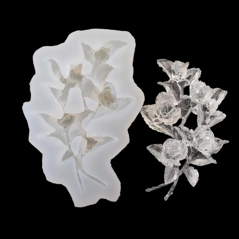 

transparent silicone Resin mold rose flower mold DIY crystal epoxy decoration silicone mold