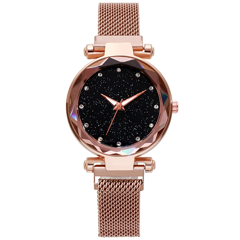 

Luxury Womens Lodestone watches Ladies fashion Ultra-thin rhinestone analog quartz watch Female Stainless Steel Belt Reloj Mujer