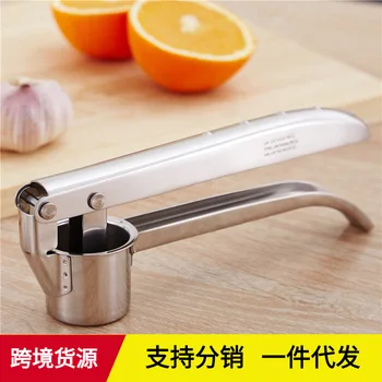 

Creative 304 Stainless Steel Thick Meshed Garlic Device Multi-functional Household Garlic Press Manual Garlic Press Device Kitch