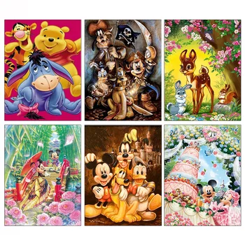 

New 5d Diy Diamond Painting Square / Round Drill Cartoon Art Cross Stitch Diamond Embroidery For Kids Decor Gift -- LH008