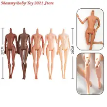 

Brand New 11 Movable Joints African Doll Nude Body Black Skin Kids Children Pretty Girl Toy Gift