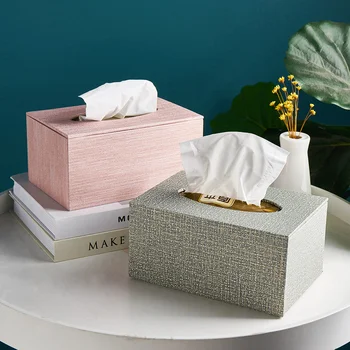 

Wooden Tissue Box Square Home Tissue Container Car Napkins Holder Case Home Organizer Kitchen Hotel Holdler Simple Stylish desk
