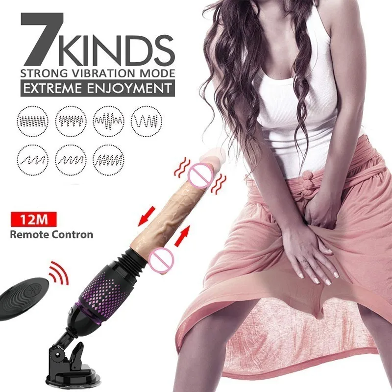  7 Modes Telescopic Sex Machine Automatic Female Masturbation Toy  Multiple Vibration Modes And Thru