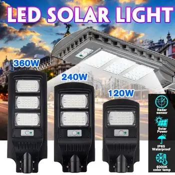 

AUGIENB 21000LM 120W/240W/360W LED Solar Lamp Wall Street Light Super Bright PIR Motion Sensor Security Lamp for Outdoor Garden