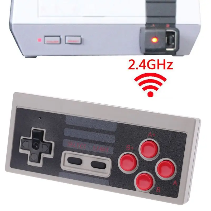 Мини 2,4 ГГц беспроводной 5 м получить игровой контроллер геймпад для NES Classic Edition DXAB