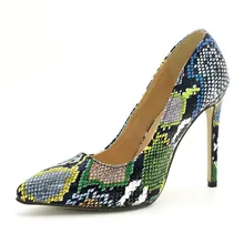 

Women's sexy snake high heeled shoes thin heel pointed single shoes spring and summer fashion women's high heeled shoes